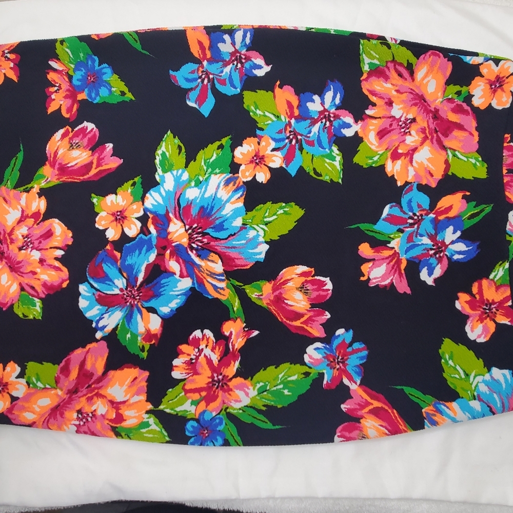 Floral Pencil Skirt, Highwaisted